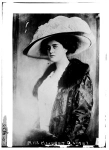 Miss Margaret Quinby, 1-2 wearing large hat LCCN2014691866