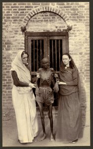 Miss Neil (and) a famine victim, India LCCN2007682803