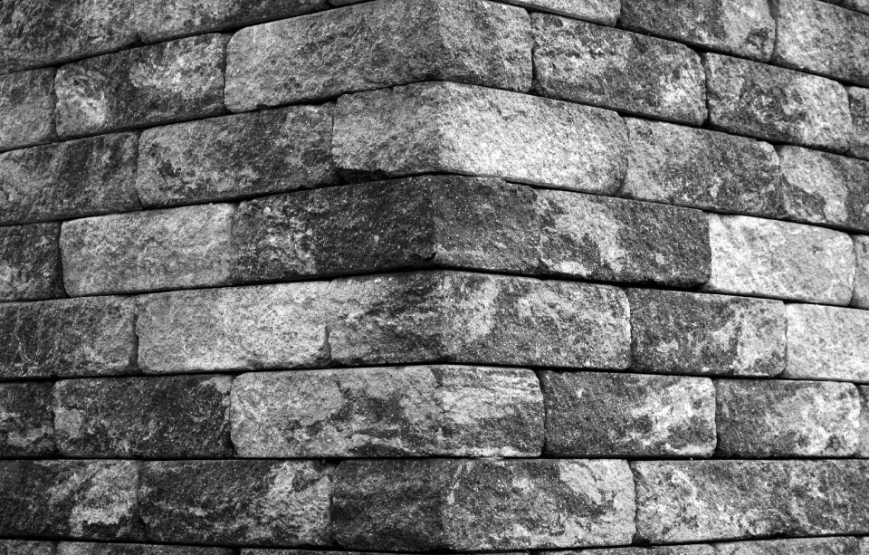 Black white monochrome bricked