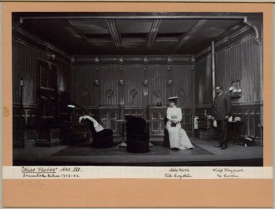Miss Hobbs, Dramatiska teatern 1902. Föreställningsbild - SMV - H14 040