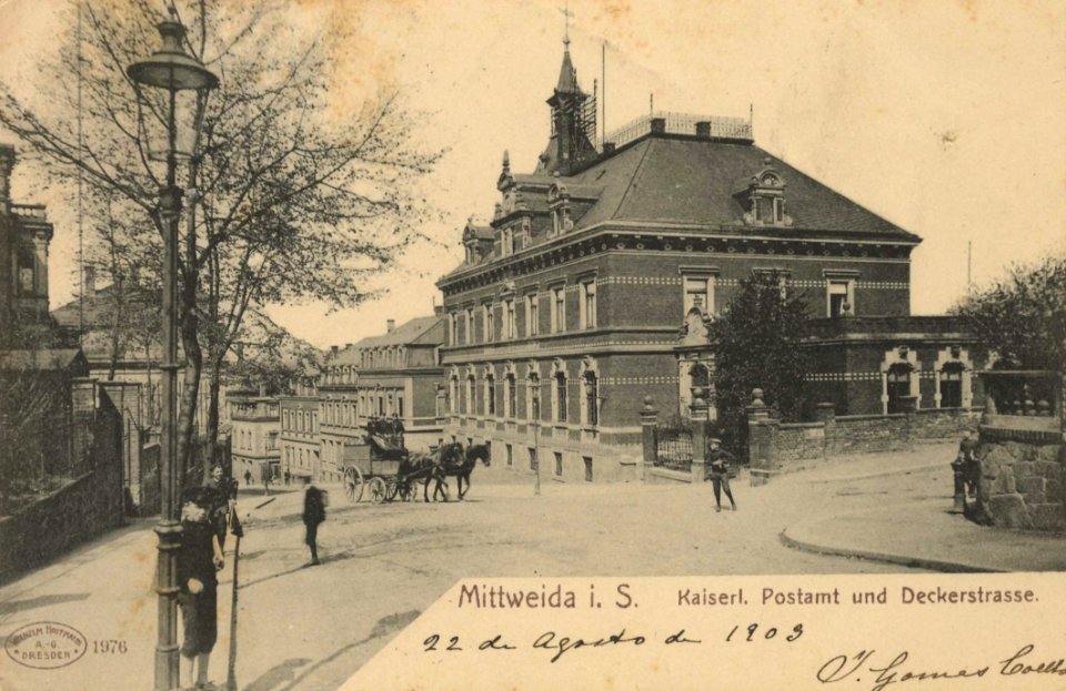 Mittweida, Sachsen - Postamt, Deckerstraße (Zeno Ansichtskarten)