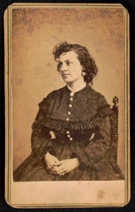 Miss Major Pauline Cushman, the Union spy and scout, who was captured and sentenced to death as a Federal spy, and was rescued at Shelbyville by the Union Army under Gen. Rosecrans - From LCCN2016646209