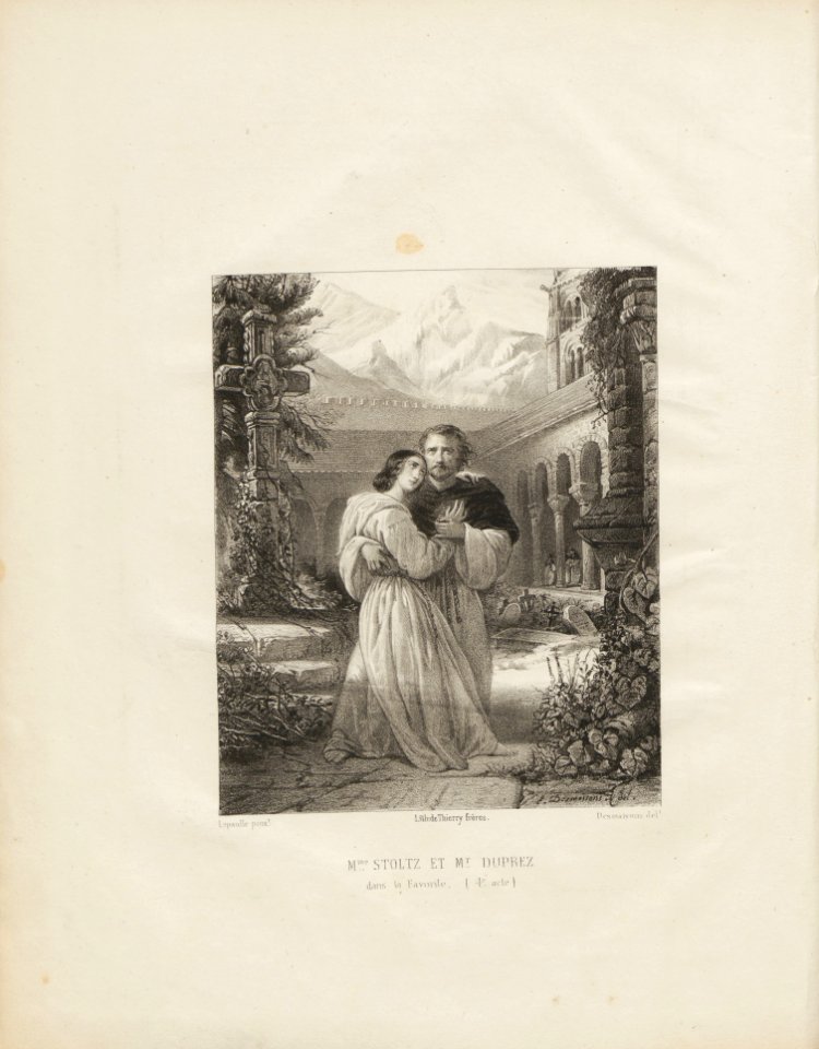 Mme Stoltz and M Duprez in La Favorite (4th act)