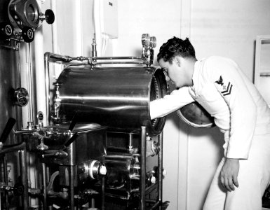 Modern sterilization equipment carried aboard USS Charger (CVE-30), 1942 (42447674662)