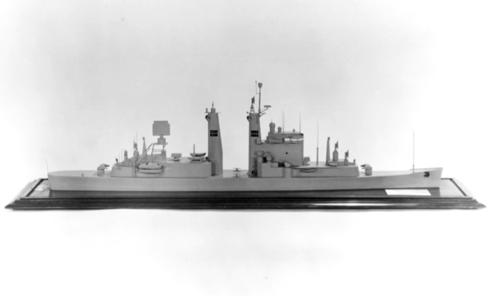 Model of Albany-class guided missile cruiser c1958