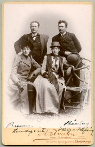 Nils Personne, Georg Skånberg, Gerda Lundequist & Helga Hoving. Gruppbild - SMV - H9 174