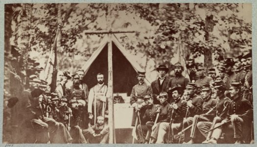 Ninth Massachusetts Infantry Camp near Washington, D.C., 1861 LCCN2013647867