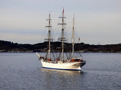 Sailing vessel norway mountains photo