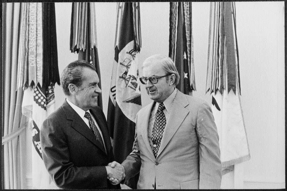 Nixon with John McLaughlin - NARA - 194578