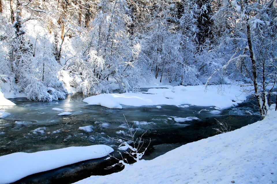 Snow bach landscape photo