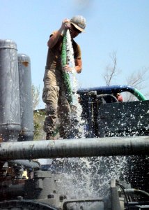 NMCB 25 water well ops at new Kabul compound 140430-N-JP566-054