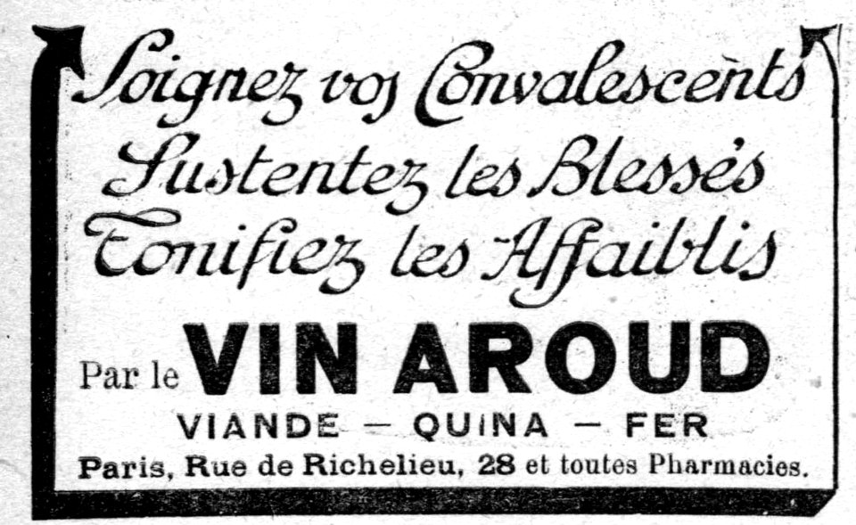 No 3791, 30 Octobre 1915, Vin Aroud
