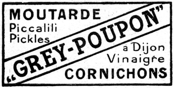 No 3791, 30 Octobre 1915, Moutarde Grey-Poupon