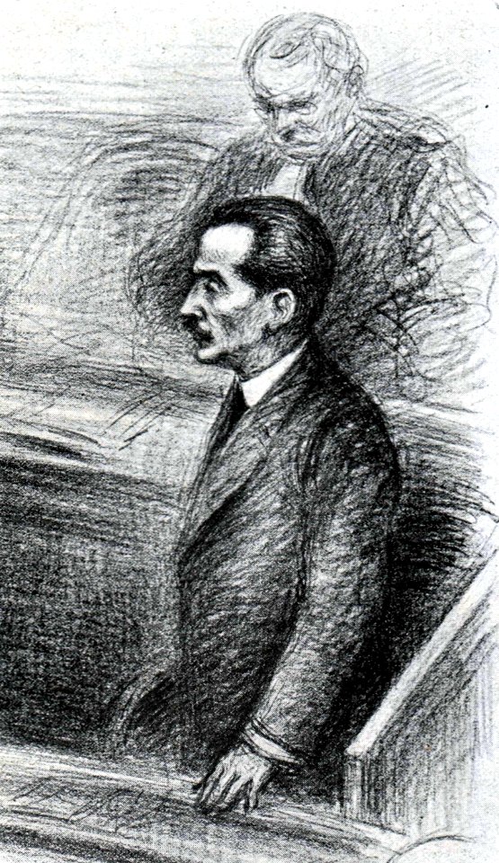 No 3909 Page 104, accusé M. Malvy. Croquis Noël Dorville