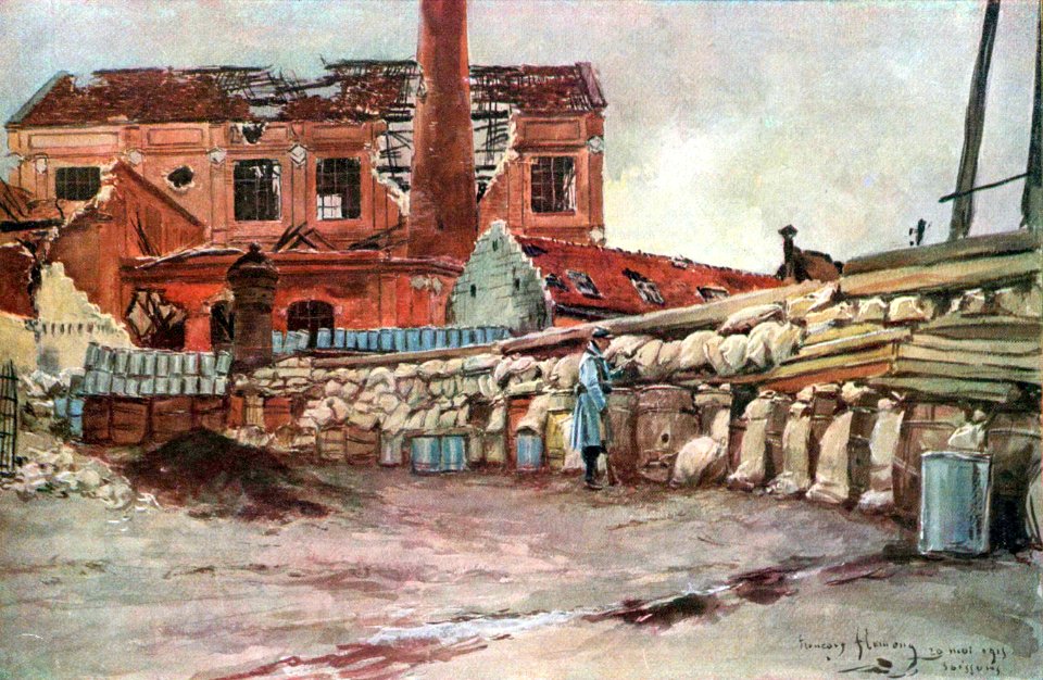 No 3791, 30 Octobre 1915, Barricade dans la distillerie de Vauxrot