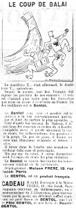 No 3791, 30 Octobre 1915, Dentol