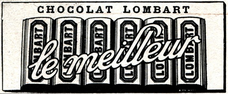 No 3905 Back cover inside, Chocolat Lombart