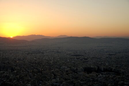 Sunset athens greece