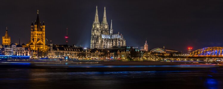 Panorama dusk cologne