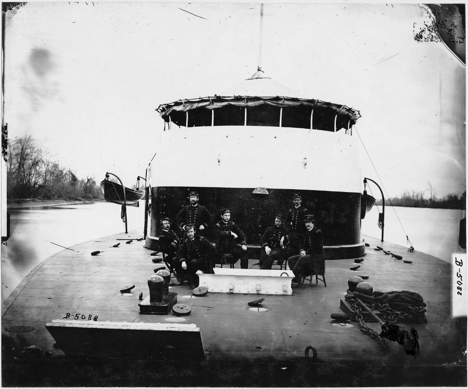 No Caption. (Monitor Saugus on the James River, VA.) - NARA - 529196