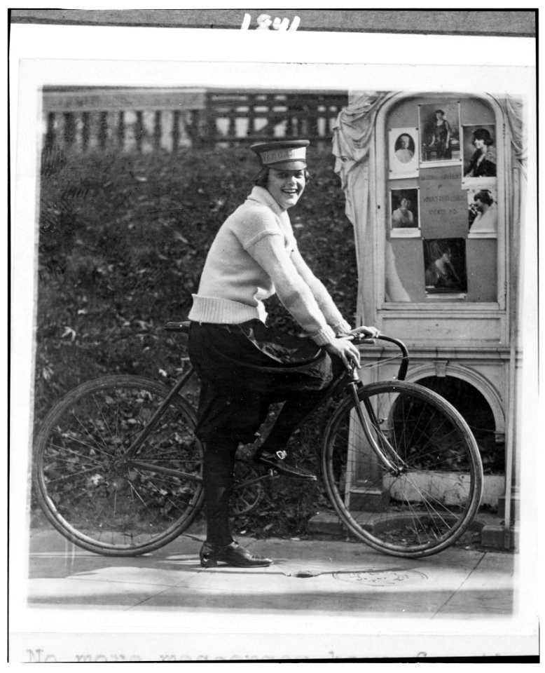 No more messenger boys for the National Woman's Party-from president to messenger all the members of the staff are feminine. This is in accordance with the stipulation of Mrs. Belmont when LCCN92522524
