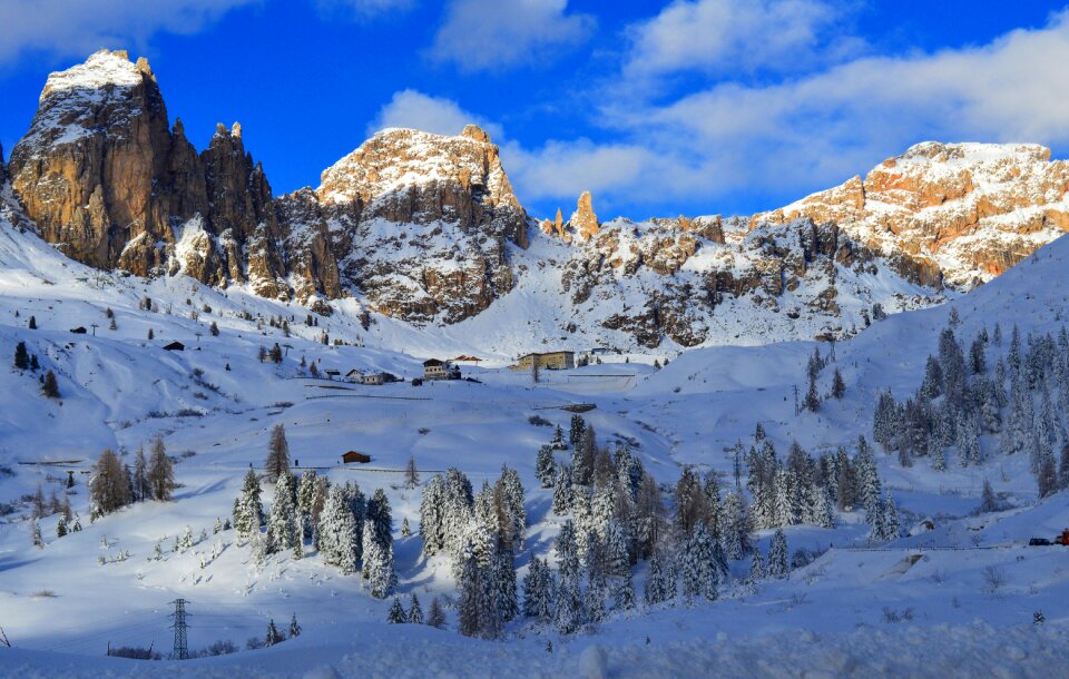 Dolomites high mountains mood photo