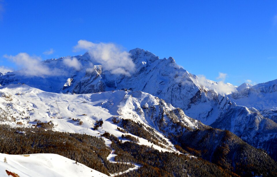 Dolomites high mountains mood photo