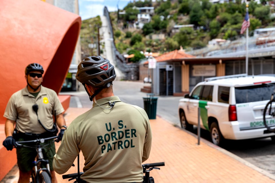 Nogales Bicycle Unit conducts operations in downtown Nogales, Arizona
