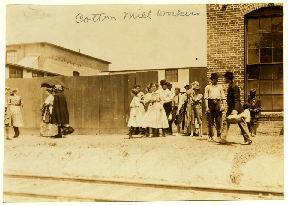 Noon hour at Priscilla Knitting Mills, Meridian, Miss. Some of the youngest workers. LOC nclc.00890