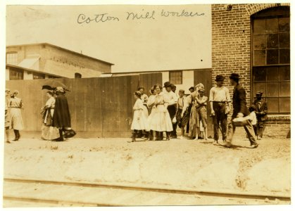 Noon hour at Priscilla Knitting Mills, Meridian, Miss. Some of the youngest workers. LOC nclc.00890