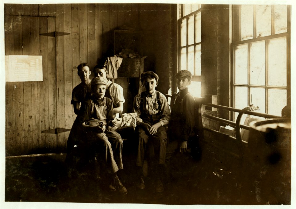 Noon Hour in an Indianapolis Furniture Factory. Aug., 1908. Wit., E. N. Clopper. LOC nclc.01319