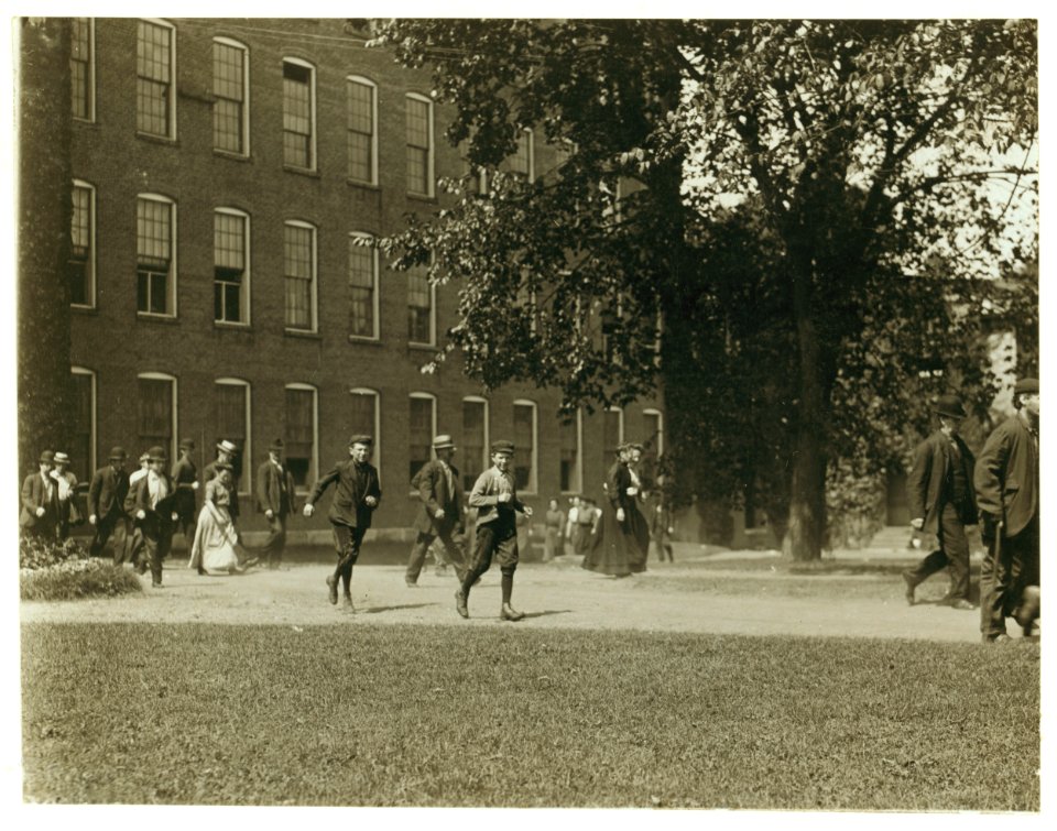 Noon hour, Holden-Leonard Co., Bennington, Vt. Some of the youngster working there, work was slack and force small. LOC nclc.01834