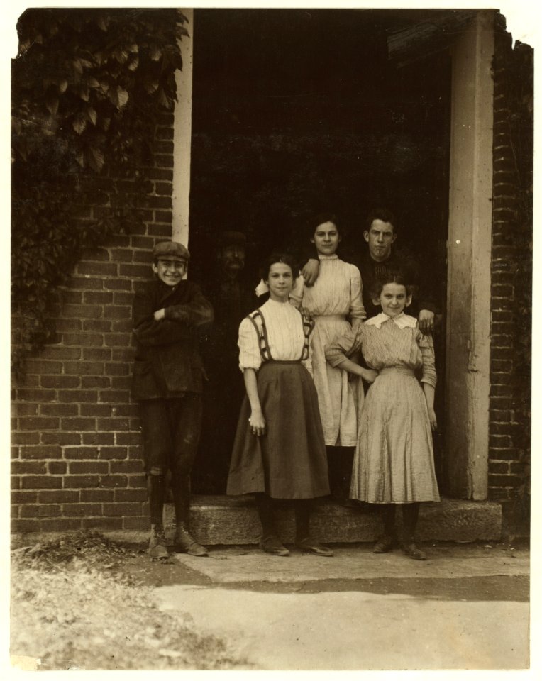 Noon hour, Holden-Leonard Co., Bennington, Vt. Some of the youngsters working there. Work was slack, and the force small. LOC nclc.01838