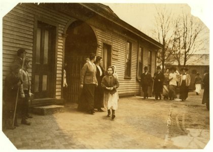 Noon hour, Millville Mfg. Co. One of six young boys and girls that I saw working in the cotton mill. Some were younger than this one. LOC nclc.01260
