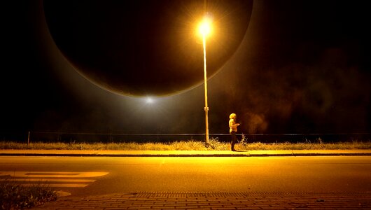 Road night mystical