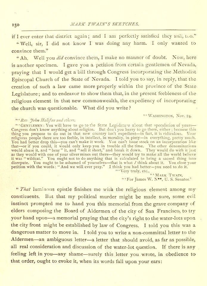 Mark Twain's Sketches, New and Old, p. 150
