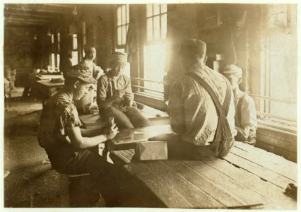 Noon Hour in an Indianapolis Furniture Factory. Aug., 1908. Wit., E. N. Clopper. LOC cph.3c05670