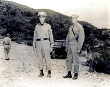 Mark W. Clark and Robert O. Bare in Korea, July 1952