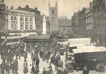 Market Place, Reading, looking northwards, 17 June 1907