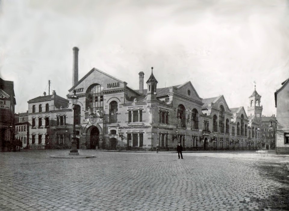 Markthalle Leipzig um 1900
