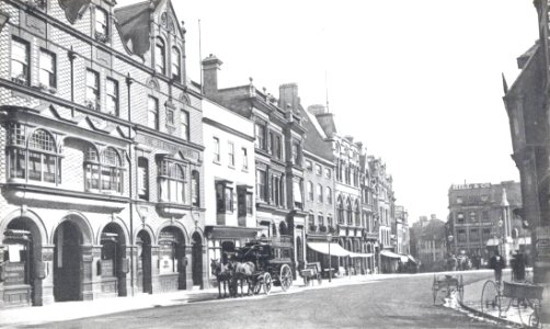 Market Place, Reading, looking south-eastwards to High Street, c. 1890 photo