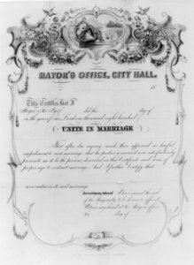 Marriage Certificate LCCN2007680176