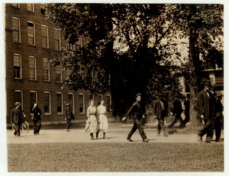 Noon hour, Holden-Leonard Co., Bennington, Vt. Some of the youngsters working there. Work was slack and force small. LOC nclc.01843