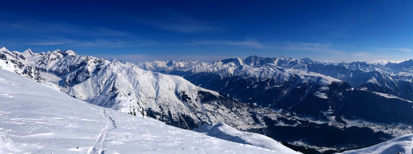 Winter panoramic mountain