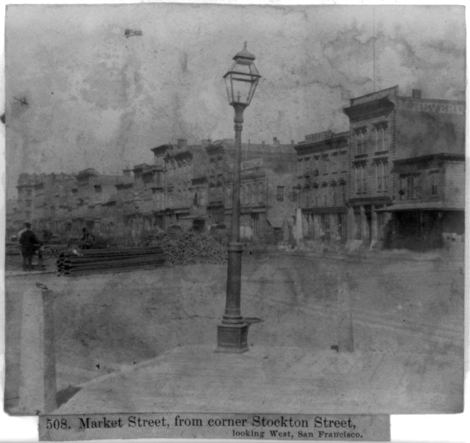 Market Street, from corner Stockton Street, looking West, San Francisco LCCN2002723851