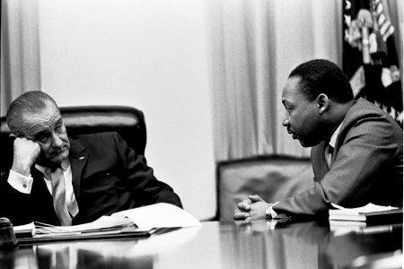 Martin Luther King, Jr. and Lyndon Johnson 2 photo