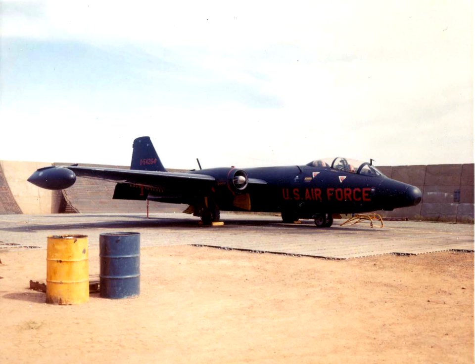 Martin RB-57E -Patricia Lynn- 3-4 front view at Da Nang AB, South Vietnam, January 1960 61031-F-1234P-010