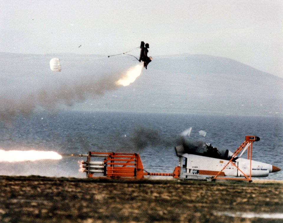 Martin-Baker ejection seat test for Pilatus PC-9 Mk 2 c1993