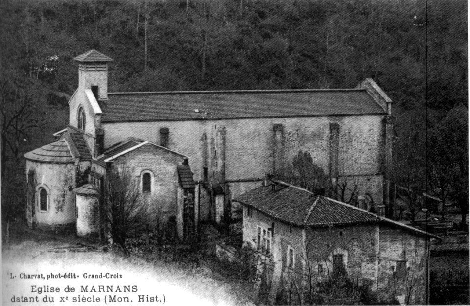 Marnans, église de Marnans, MH datant du Xe siècle, en 1911, p 119 de L'Isère les 533 communes