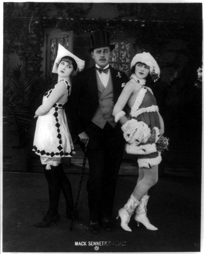 Marvel Rea (left), Ford Sterling, and Alice Maison, appearing in Mack Sennett Comedies LCCN89711780